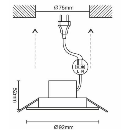 Luminaire de salle de bain LED à intensité variable LED/7W/230V 3000K-6500K Wi-Fi Tuya IP44