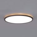 Luminaire de salle de bains avec détecteur de mouvement et crépusculaire NIVERA LED/24W/230V IP54 3000/4000/6000K d. 30 cm noir + Télécommande