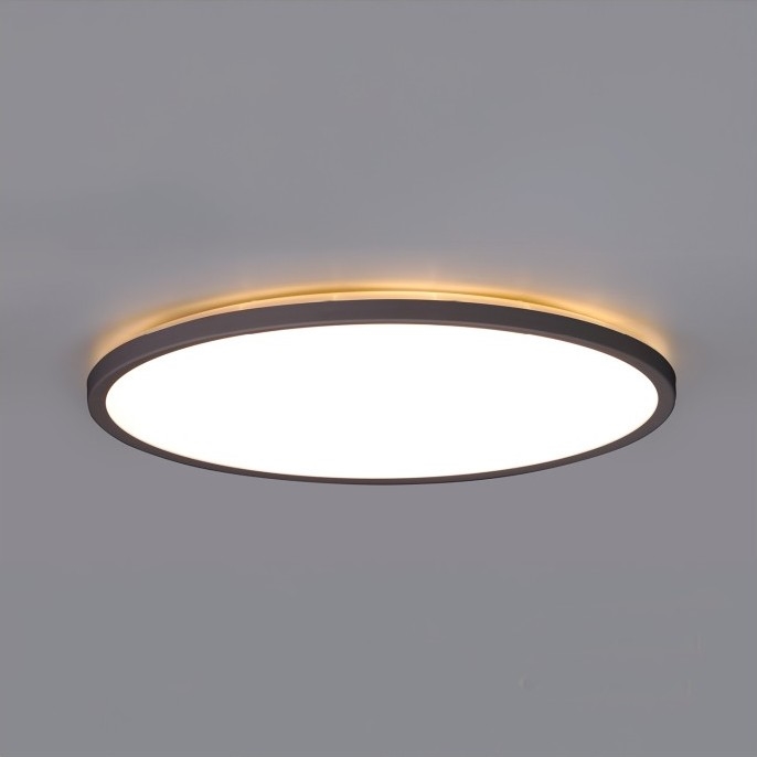 Luminaire de salle de bains avec détecteur de mouvement et crépusculaire NIVERA LED/24W/230V IP54 3000/4000/6000K d. 30 cm noir + Télécommande