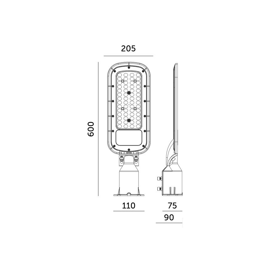 Luminaire de voirie LED BRELUXO LED/200W/230V 4000K IP65