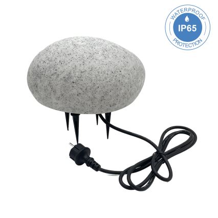 Luminaire décoratif d'extérieur LUMISTONE 1xE27/15W/230V IP65 Ø 26,5 cm