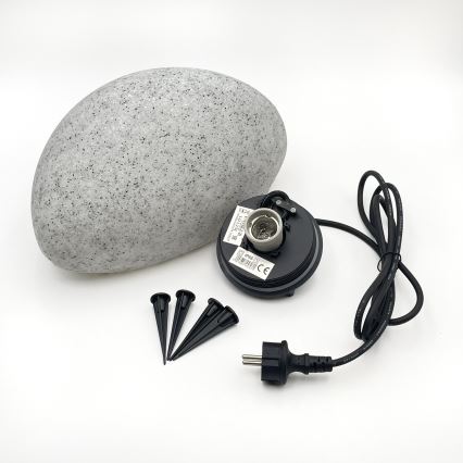 Luminaire décoratif d'extérieur LUMISTONE 1xE27/15W/230V IP65 Ø 31,8 cm