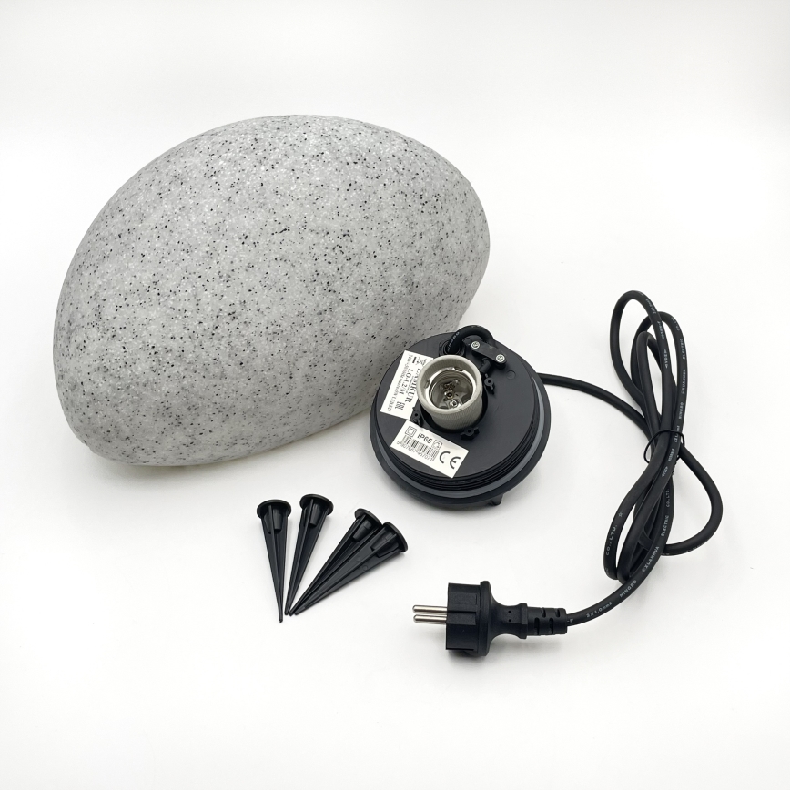 Luminaire décoratif d'extérieur LUMISTONE 1xE27/15W/230V IP65 Ø 31,8 cm