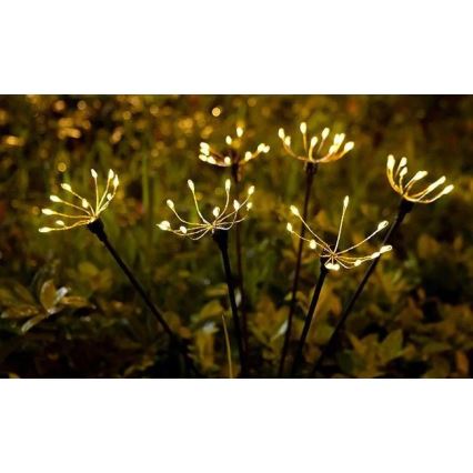 Luminaire décoratif solaire à LED avec capteur, LED 1,2 V, 3000 K, 73 cm, 600 mAh, IP44