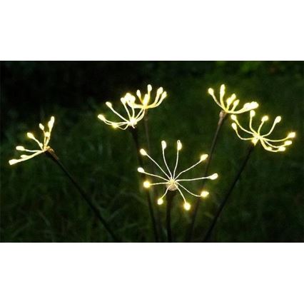 Luminaire décoratif solaire à LED avec capteur, LED 1,2 V, 3000 K, 73 cm, 600 mAh, IP44