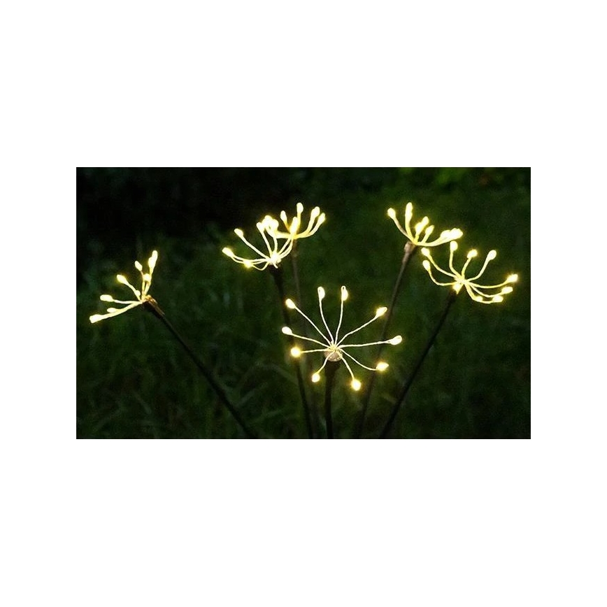 Luminaire décoratif solaire à LED avec capteur, LED 1,2 V, 3000 K, 73 cm, 600 mAh, IP44