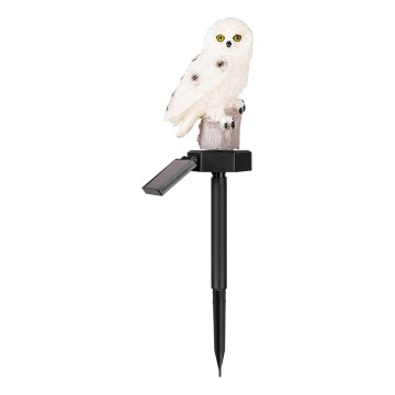 Luminaire décoratif solaire LED avec capteur, 6 LED / 1,2 V, 3000 K, 40 cm, 600 mAh, IP44, en forme de chouette