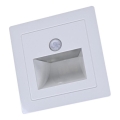 Luminaire d'escalier LED avec détecteur de mouvement et détecteur crépusculaire LED/3W/230V 6000K blanc