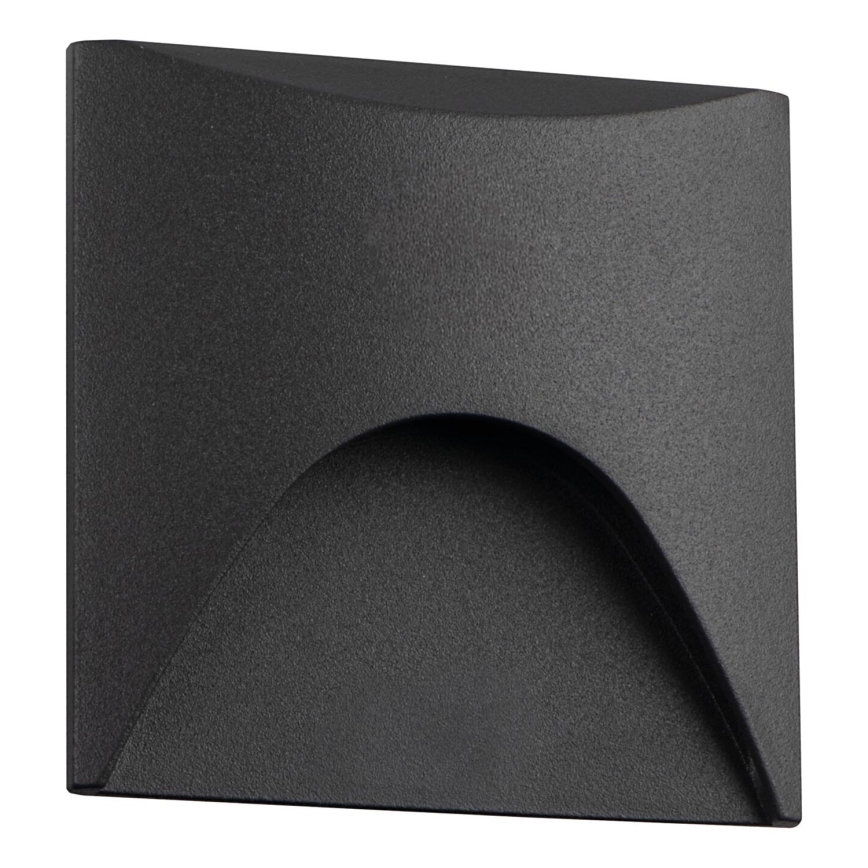 Luminaire d'escalier LED EXIN 2,5 W / 230 V / 3000 K / IP65, anthracite, de forme carrée