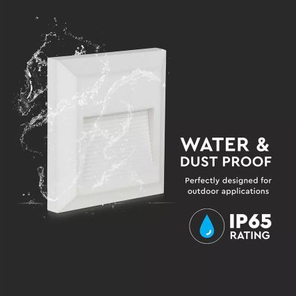 Luminaire d'escalier LED LED/2W/100-240V 4000K IP65 blanc