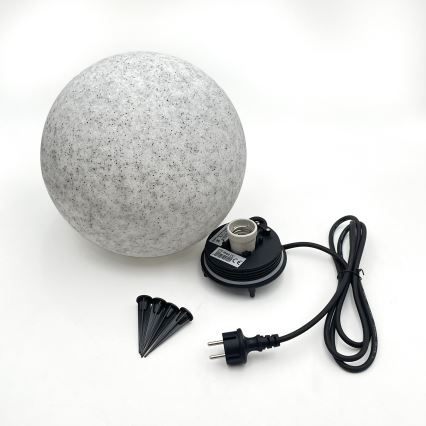 Luminaire d'extérieur décoratif LUMISTONE 1xE27/15W/230V IP65 pr. 28 cm