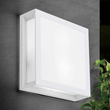 Luminaire d'extérieur HENRY 2xE27/15W/230V 26 x 26 cm IP44 blanc