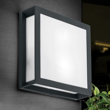 Luminaire d'extérieur HENRY 2xE27/15W/230V 26x26 cm IP44 anthracite