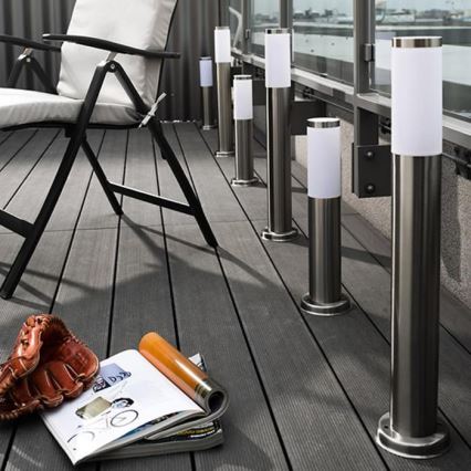 Lampe LED d'extérieur dimmable LIVIA 1xE27/6W/230V 2700-6500K Wi-Fi 100 cm IP44 argentée