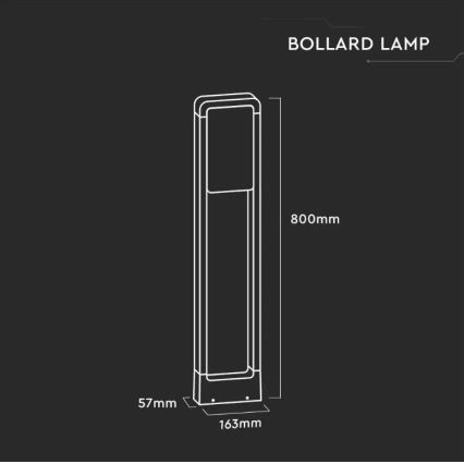 Luminaire d'extérieur SAMSUNG CHIP LED/10W/230V 3000K IP65 noir