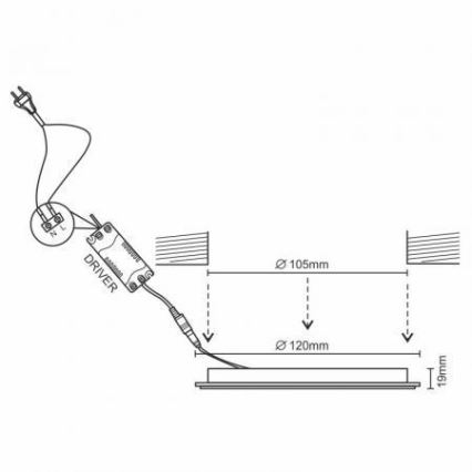 Luminaire encastrable à intensité variable LED/6W/230V 3000-6500K Wi-Fi Tuya