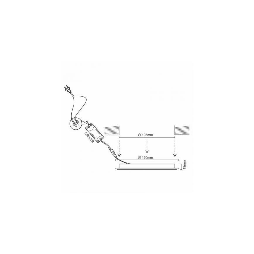 Luminaire encastrable à intensité variable LED/6W/230V 3000-6500K Wi-Fi Tuya