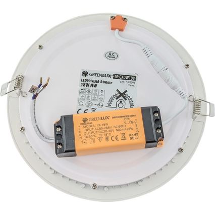 Luminaire encastrable de salle de bain LED VEGA LED/18W/230V 3800K d. 22,5 cm IP44