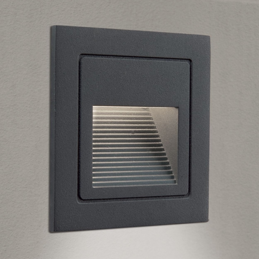 Luminaire encastrable LORO LED/2W/230V IP65 anthracite