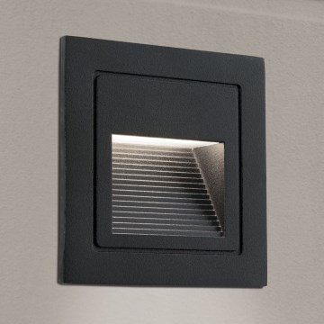 Luminaire encastrable LORO LED/2W/230V IP65 noir