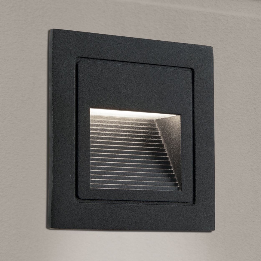 Luminaire encastrable LORO LED/2W/230V IP65 noir