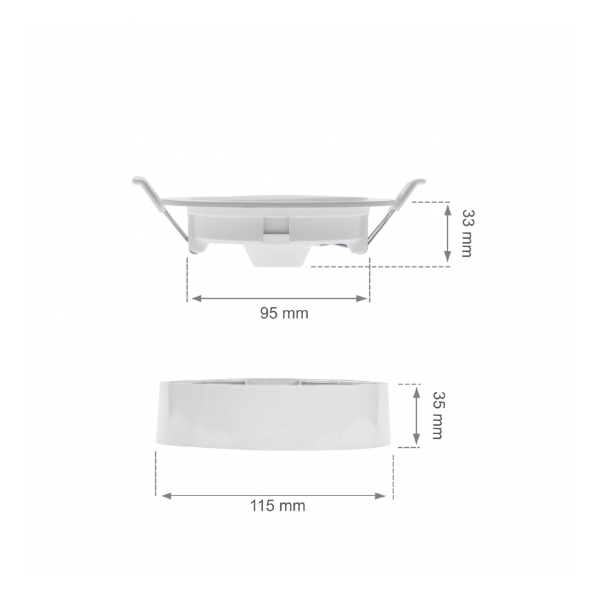 Luminaire encastré ALGINE 2 en 1 LED/6W/230V 3000K blanc