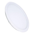 Luminaire encastré LED 18W 230V — 3000/4000/6000K (3 températures de couleur) — Ø 22,5 cm — blanc