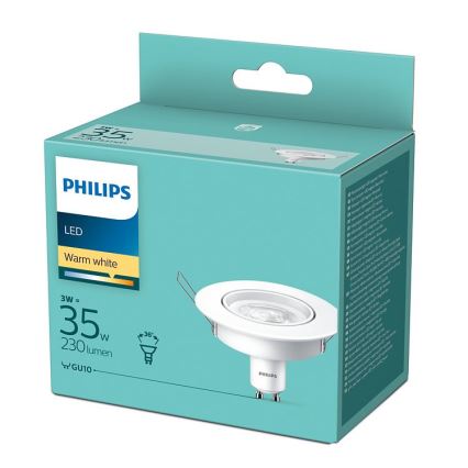 Luminaire encastré LED Philips 1xGU10/3W/230V 2700K