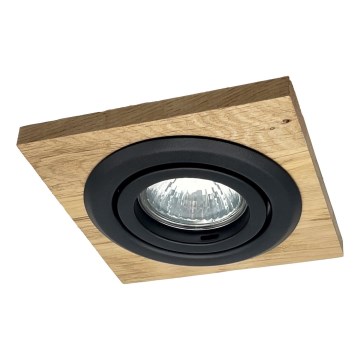 Luminaire encastré TOBBY 1xGU10/20W/230V 11,5x11,5 cm chêne/noir