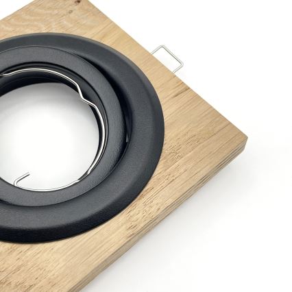 Luminaire encastré TOBBY 1xGU10/20W/230V 11,5x11,5 cm chêne/noir