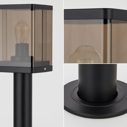 Luminaire extérieur 1xE27/60W/230V IP44 noir/marron fumé