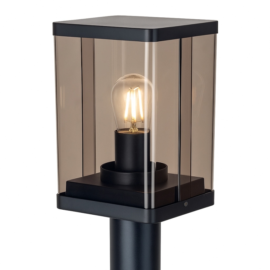 Luminaire extérieur 1xE27/60W/230V IP44 noir/marron fumé