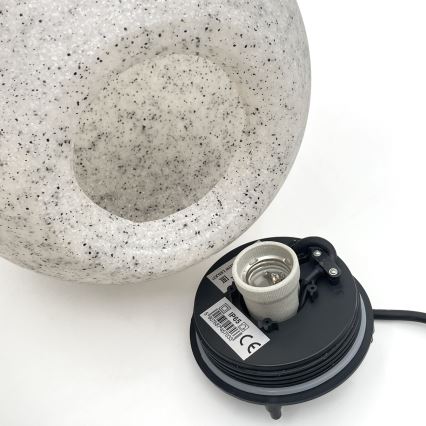 Luminaire extérieur décoratif LUMISTONE 1xE27/15W/230V IP65 Ø 25 cm