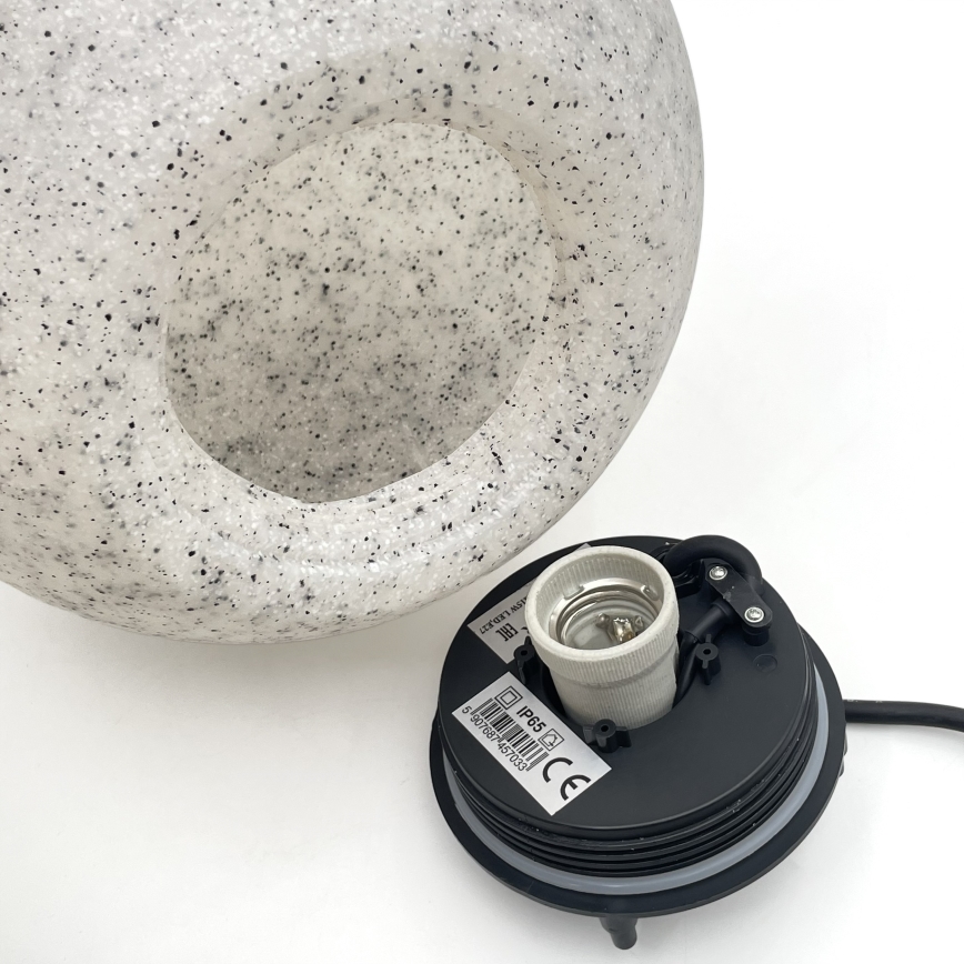 Luminaire extérieur décoratif LUMISTONE 1xE27/15W/230V IP65 Ø 25 cm