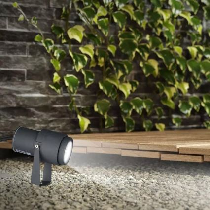 Luminaire extérieur LED/12W/100-240V IP65 gris - verre vert