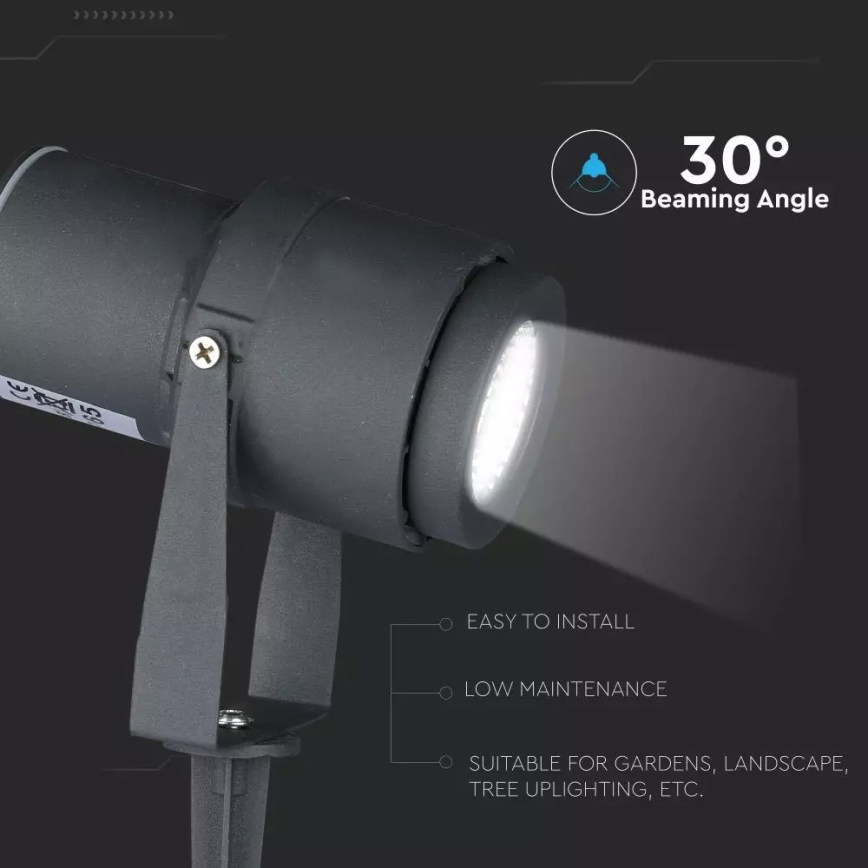 Luminaire extérieur LED/12W/100-240V IP65 gris - verre vert