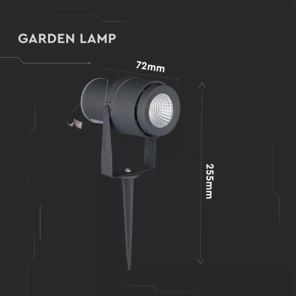 Luminaire extérieur LED/12W/100-240V IP65 gris - verre vert