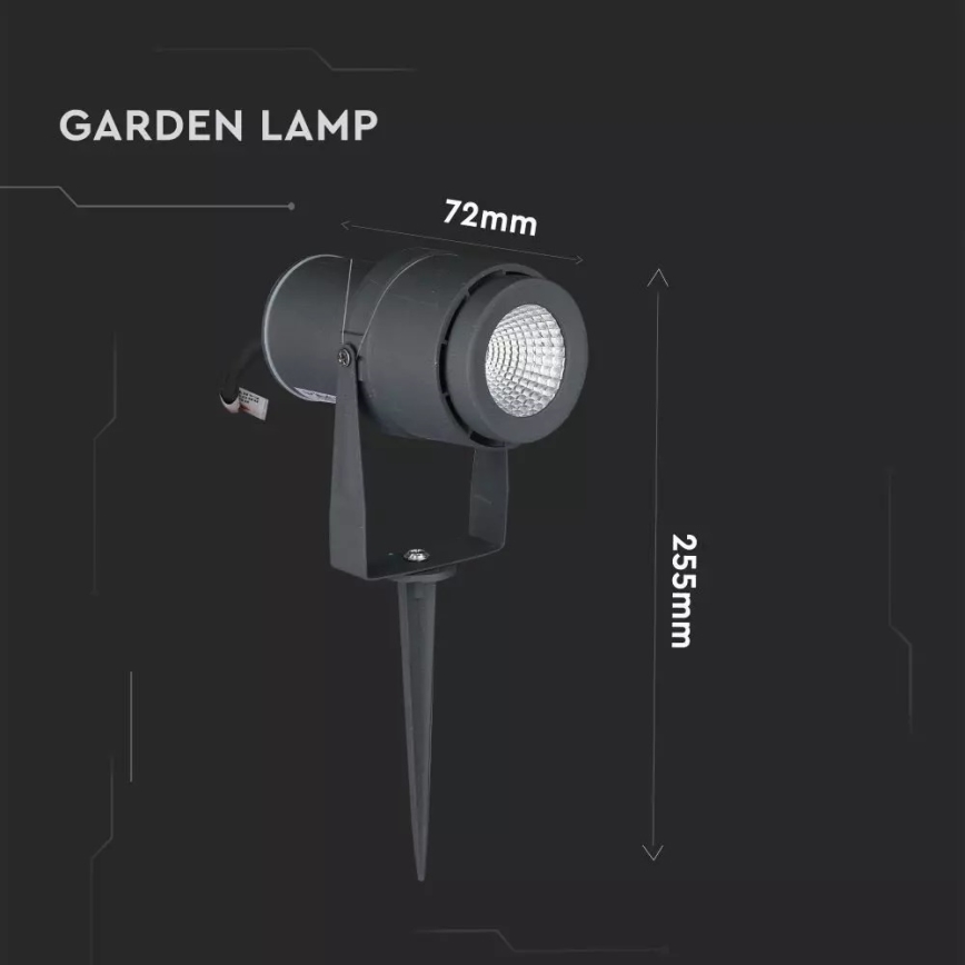 Luminaire extérieur LED/12W/100-240V IP65 gris - verre vert