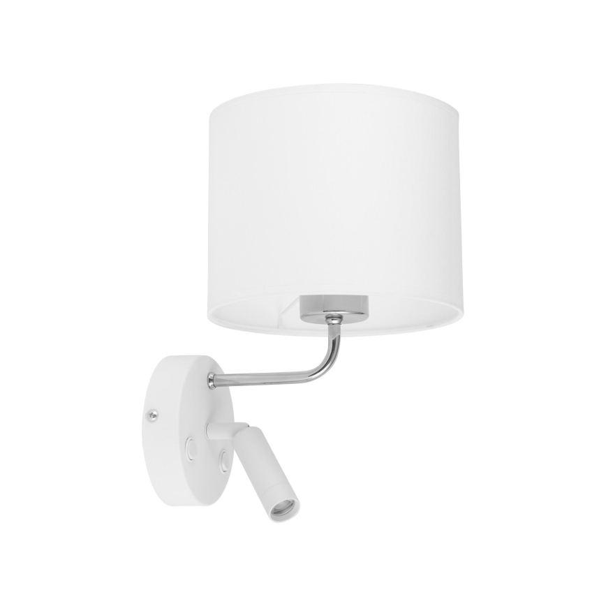 Luminaire flexible RICHI 1xE27/15W/230V + LED/3W/230V blanc
