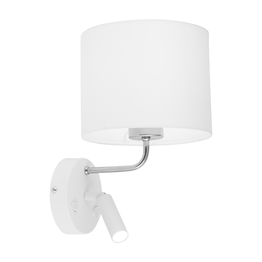 Luminaire flexible RICHI 1xE27/15W/230V + LED/3W/230V blanc