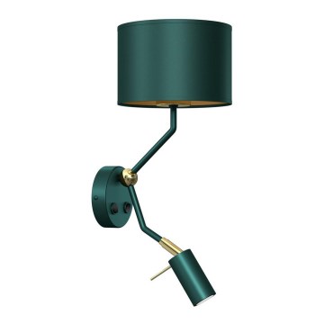 Luminaire flexible VERDE 1xE27/60W/230V + 1xGU10-MR11/7W vert