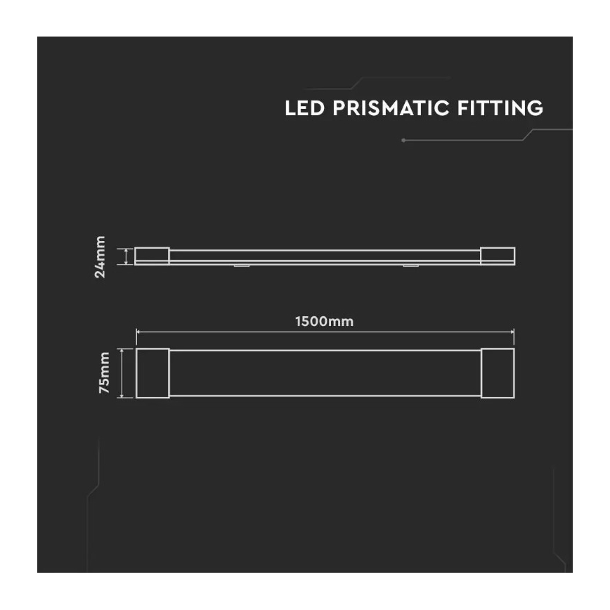 Luminaire fluorescent SAMSUNG CHIP LED/50W/230V 4000K 150 cm