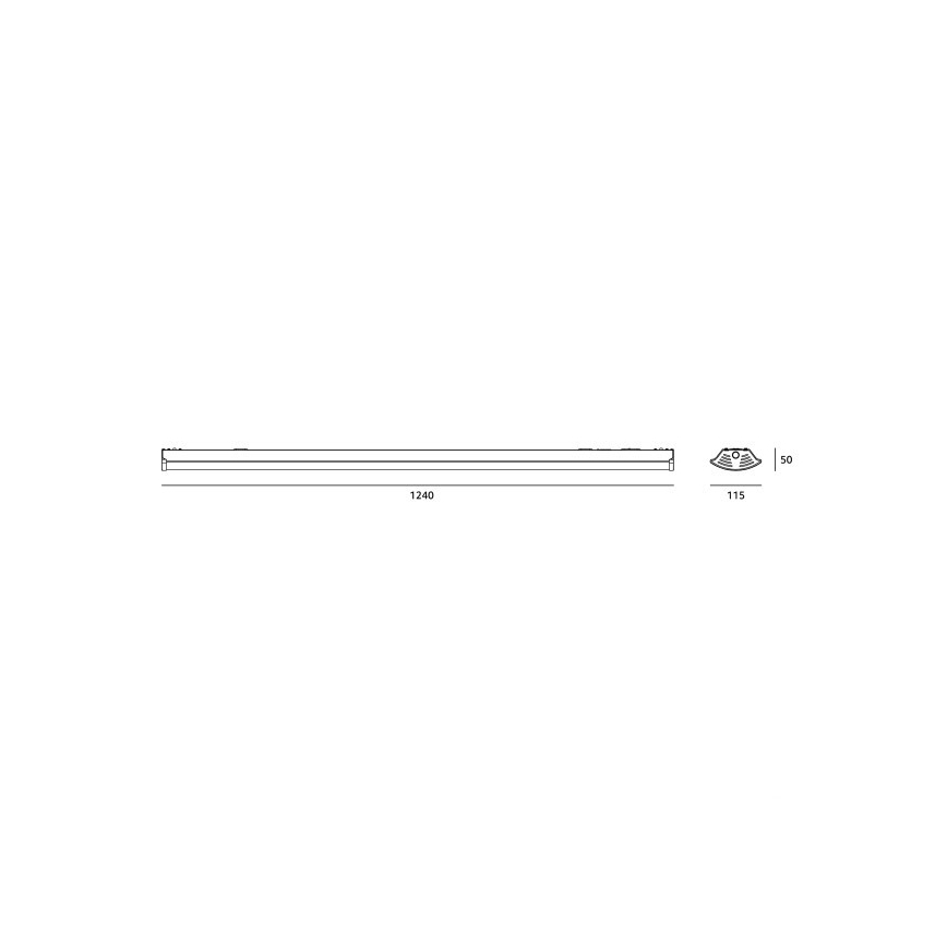 Luminaire fluorescent T8 DELFIA 2xG13/18W/230V 124 cm blanc