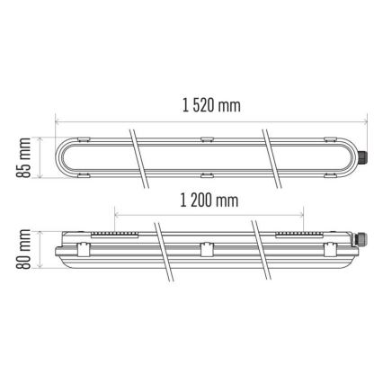 Luminaire industriel LED/53W/230V IP66 4000K