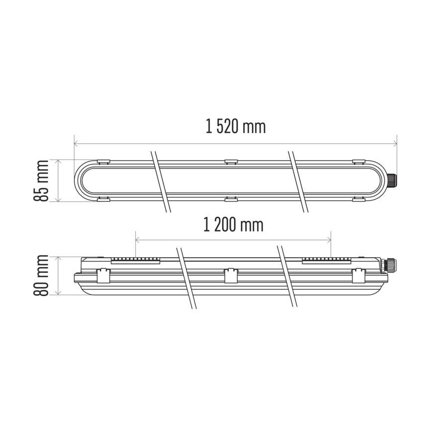 Luminaire industriel LED/53W/230V IP66 4000K