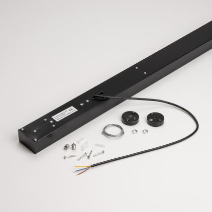 Luminaire LED de plafond CYNIDECO, montage en applique ou suspendu, LED/12W/230V, 4000K, noir