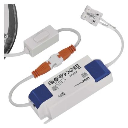 Luminaire LED encastré NEXXO LED/18W/230V 3000/3500/4000K argenté Ø 22,5 cm