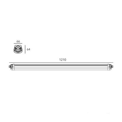 Luminaire LED linéaire technique LUMEXO LED/36W/230V 4000K IP65 121 cm