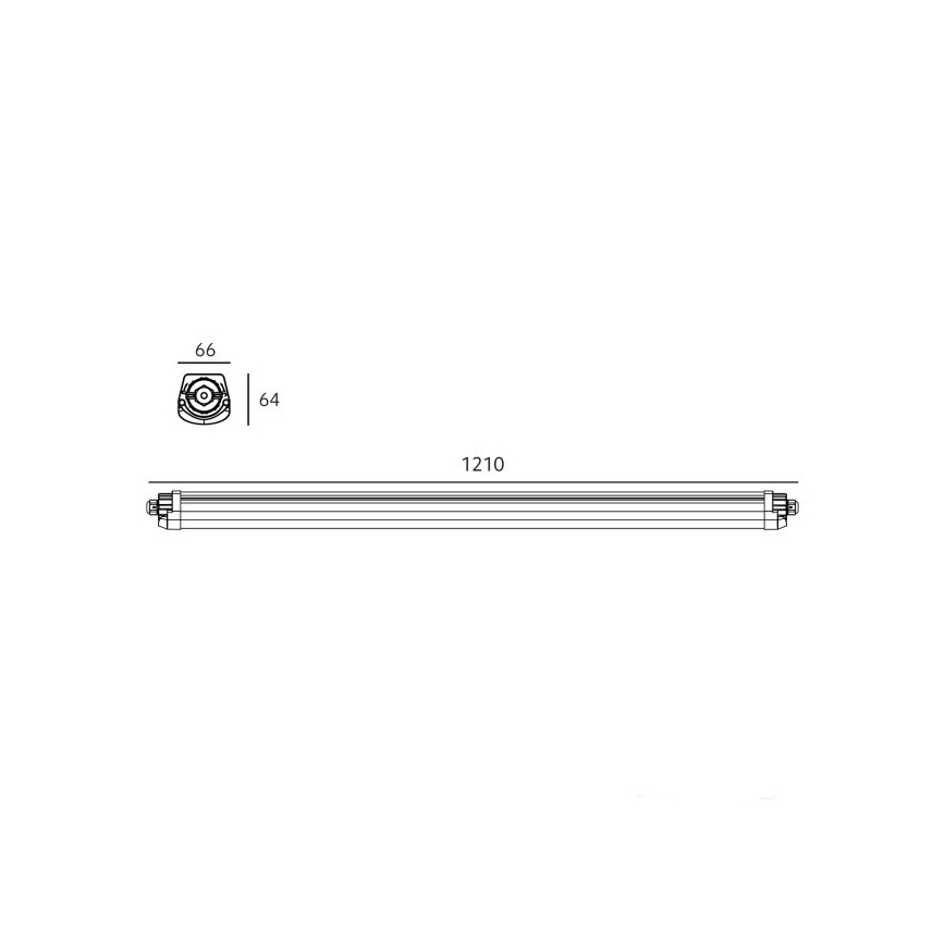 Luminaire LED linéaire technique LUMEXO LED/36W/230V 4000K IP65 121 cm
