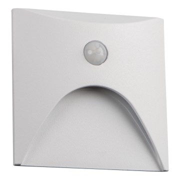 Luminaire LED pour escalier avec capteur de mouvement et capteur crépusculaire EXIN LED/2,5W/230V 3000K IP65 blanc angulaire